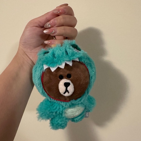 Line Bear Dinosaur Keychain - Picture 2 of 4